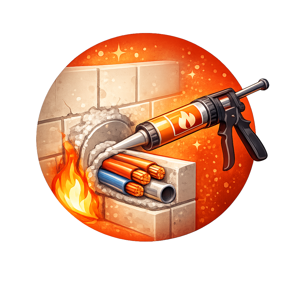 Calfeutrement de traversée de câbles - Flocage coupe-feu